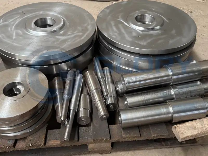 crane wheels with precision machined axle holes