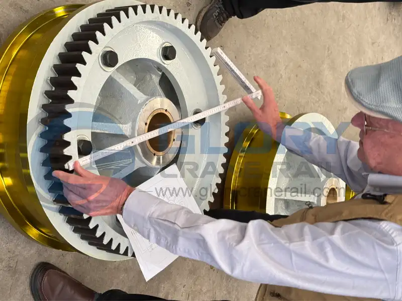 German engineers visited our factory to inspect the crane wheels